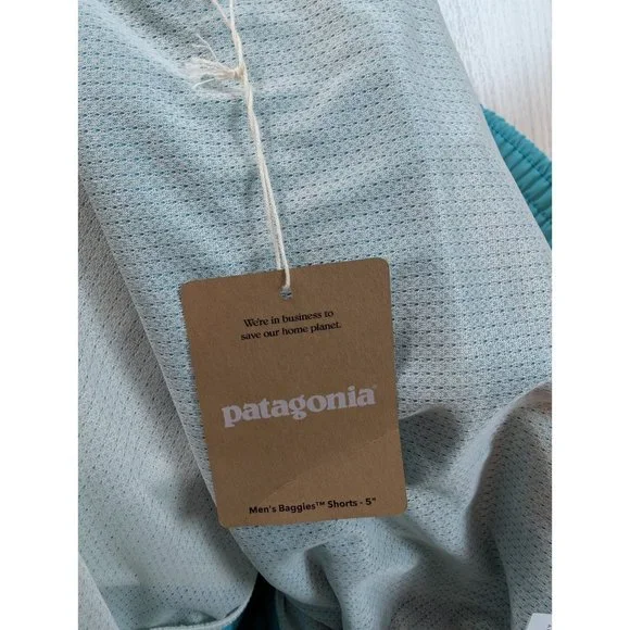 Patagonia Subtidal Blue 5" Inseam Waist Baggies Lights Shorts Men's Size XXL - Picture 6 of 7